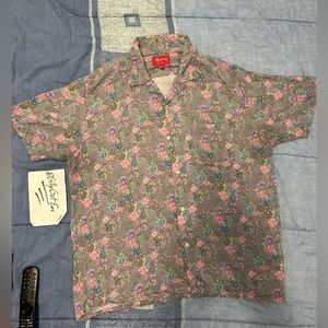 S/S 19 Supreme Mini Floral Dusty Purple Rayon Shirt Size Large